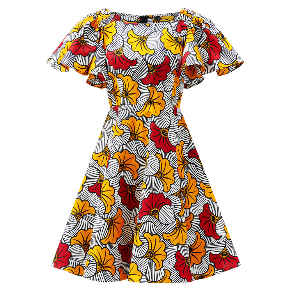 Printed batik dress