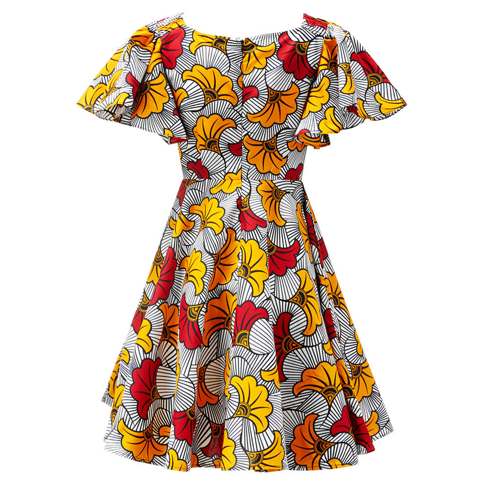 Printed batik dress