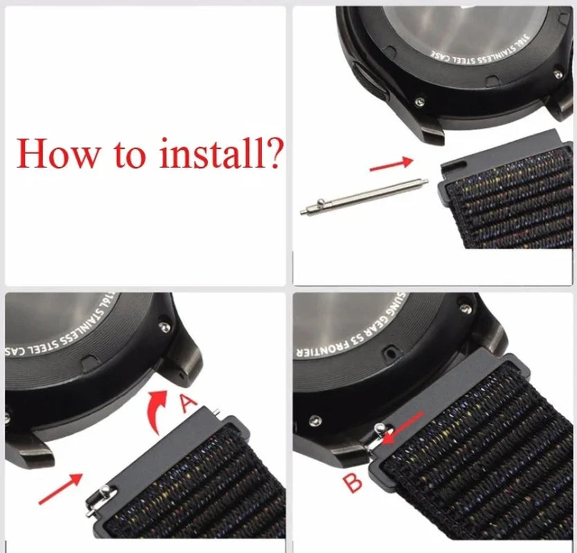 20Mm 22Mm Woven Nylon Sport Loop Watch Band Strap Quick Release Spring Pins USA