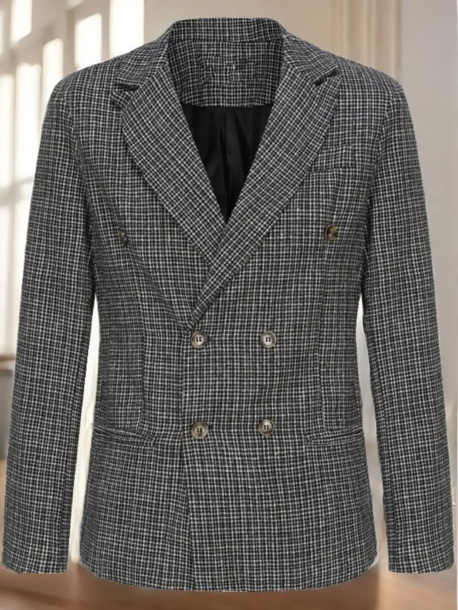 Men's Stylish Casual Blazer Slim Fit Gentleman Business Suit Jacket Versatile Sport Coat Comfortable Breathable