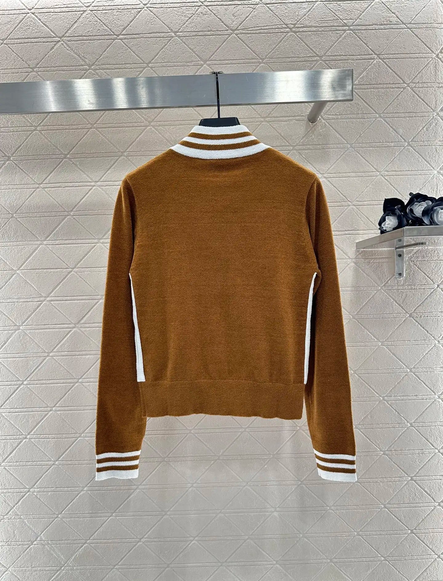 2025 Spring and Autumn New Product Casual Zipper cardigan Breathable and Comfortable Stand up Neck Short Style 383