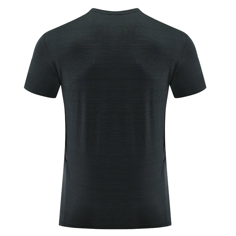 Man Fitness Short Sleeves Running Sport Men Gym Quick Dry Tshirts Fashion Mesh Reflective Summer Tee Print Soccer Jersey