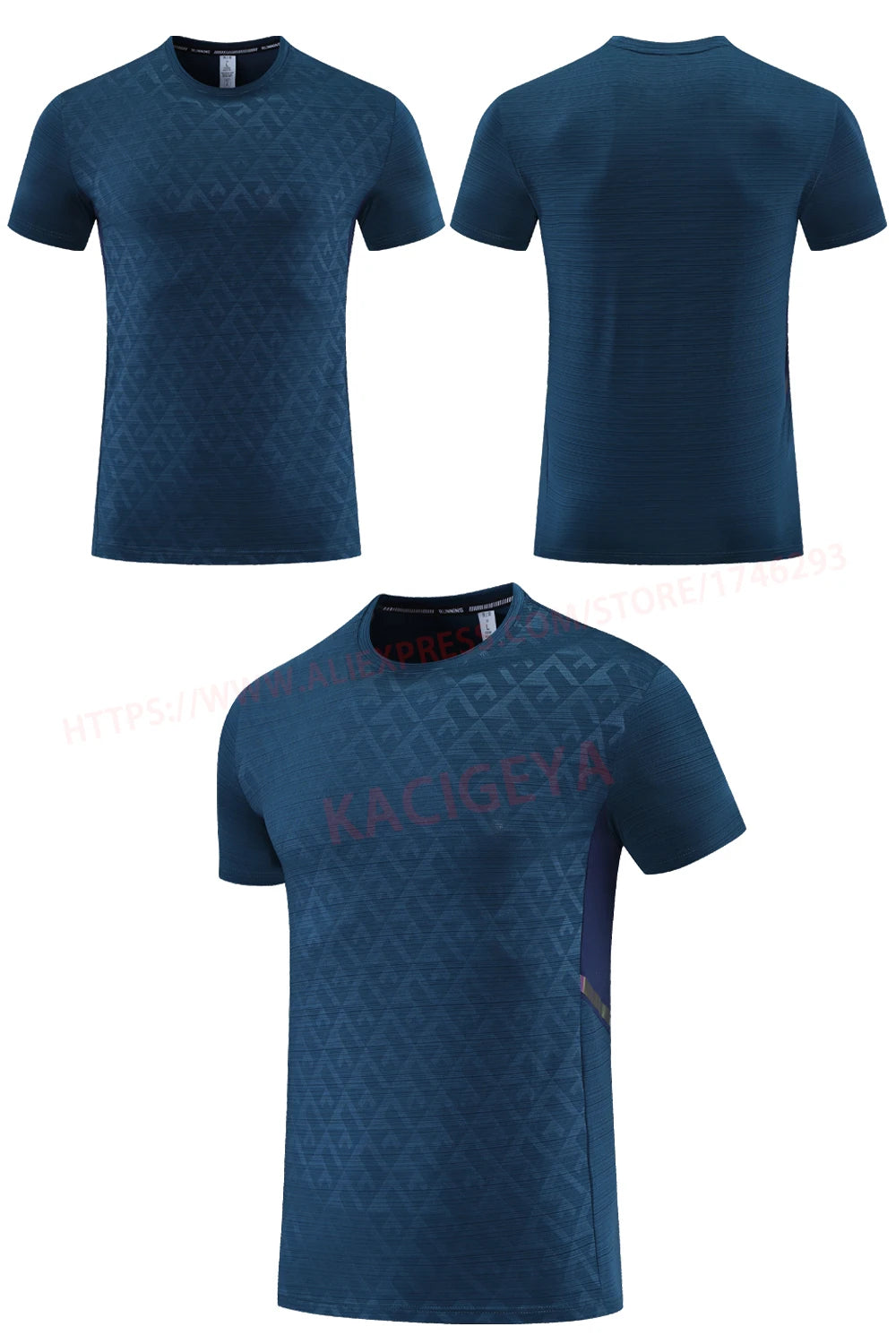 Man Fitness Short Sleeves Running Sport Men Gym Quick Dry Tshirts Fashion Mesh Reflective Summer Tee Print Soccer Jersey