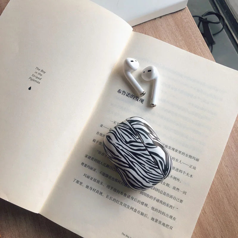 for Airpods Pro 1 2 Case Pink Leopard Airpods2 Zebra Print Split Design PC Cute Airpods Protector Accessories for Airpodspro 3