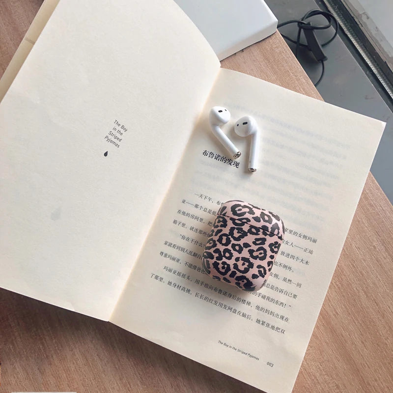 for Airpods Pro 1 2 Case Pink Leopard Airpods2 Zebra Print Split Design PC Cute Airpods Protector Accessories for Airpodspro 3