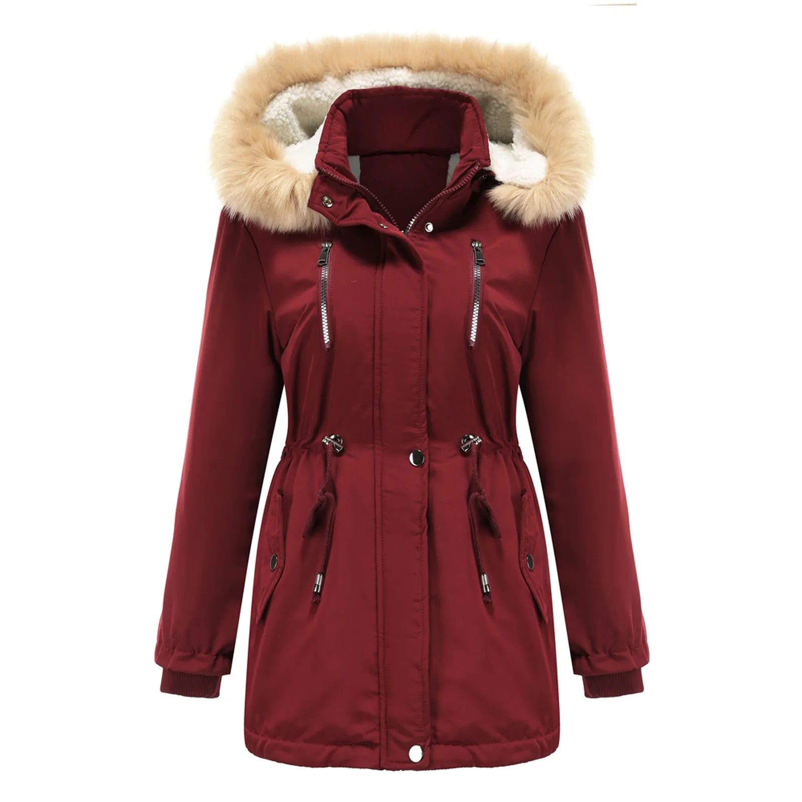 2022 Women Winter Military Coats Cotton Wadded Hooded Jacket Casual Parka Thickness Warm Plus Size Quilt Snow Outwear Abrigos