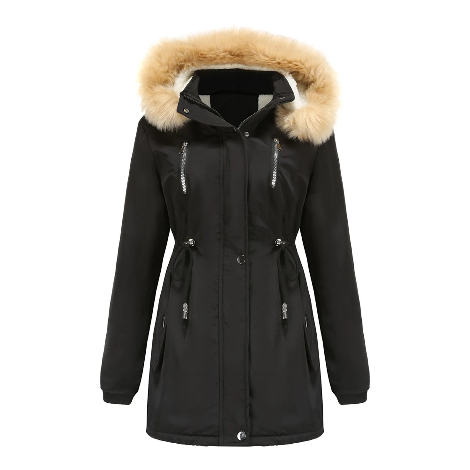 2022 Women Winter Military Coats Cotton Wadded Hooded Jacket Casual Parka Thickness Warm Plus Size Quilt Snow Outwear Abrigos