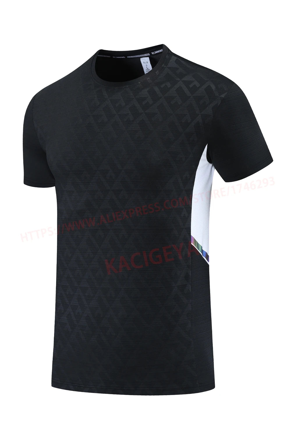 Man Fitness Short Sleeves Running Sport Men Gym Quick Dry Tshirts Fashion Mesh Reflective Summer Tee Print Soccer Jersey