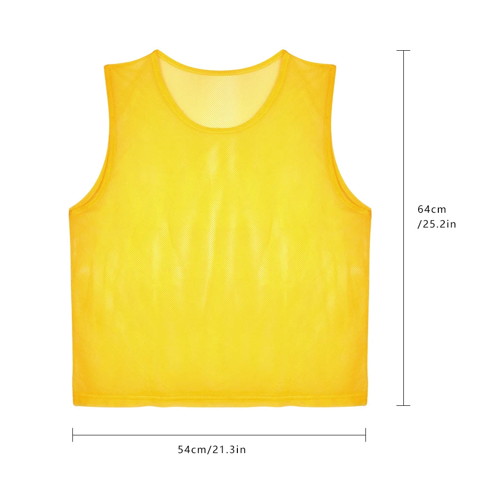 6/12 PCS Adults Children Soccer Training Vest Football Shirts Jerseys Scrimmage Practice Sports Vest Breathable Team Training