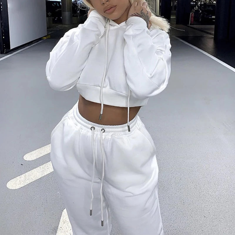 2025 New Autumn Sports Suit Women's Casual Loose Large Size Hooded Many Colors Long-Sleeve Tracksuit Hoodie Sweatshirt Sets