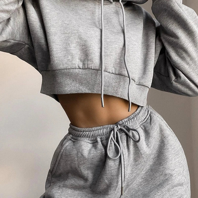 2025 New Autumn Sports Suit Women's Casual Loose Large Size Hooded Many Colors Long-Sleeve Tracksuit Hoodie Sweatshirt Sets