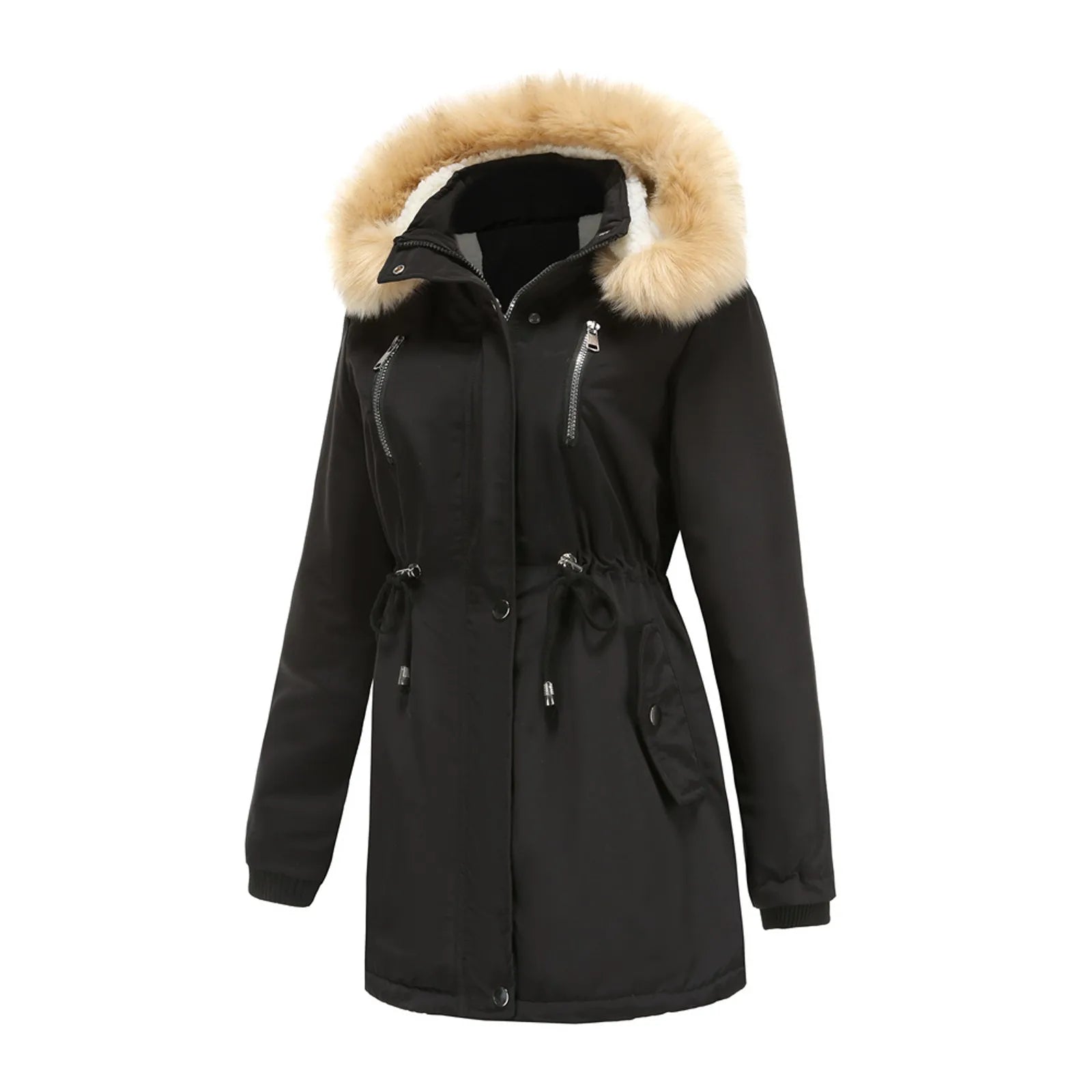 2022 Women Winter Military Coats Cotton Wadded Hooded Jacket Casual Parka Thickness Warm Plus Size Quilt Snow Outwear Abrigos