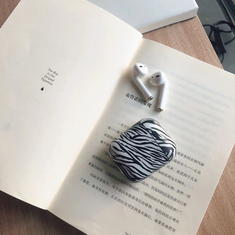for Airpods Pro 1 2 Case Pink Leopard Airpods2 Zebra Print Split Design PC Cute Airpods Protector Accessories for Airpodspro 3