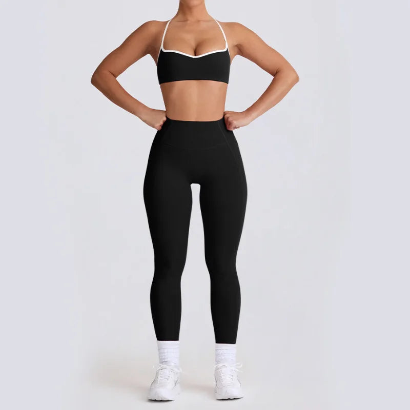 2 Pieces Tracksuit Women Yoga Set Nude Feeling Workout Set Gym Clothes Push Up Fitness Running Sportwear Sport Bra Leggings Suit