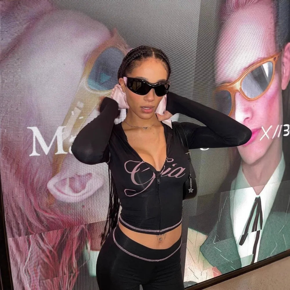 2 Piece Sets Women Outfit Winter 2024 Trend Elegant Warm Suit Vintage Sports Y2k Trouser Sets Large Yoga I.Am.Gia Tracksuit Set