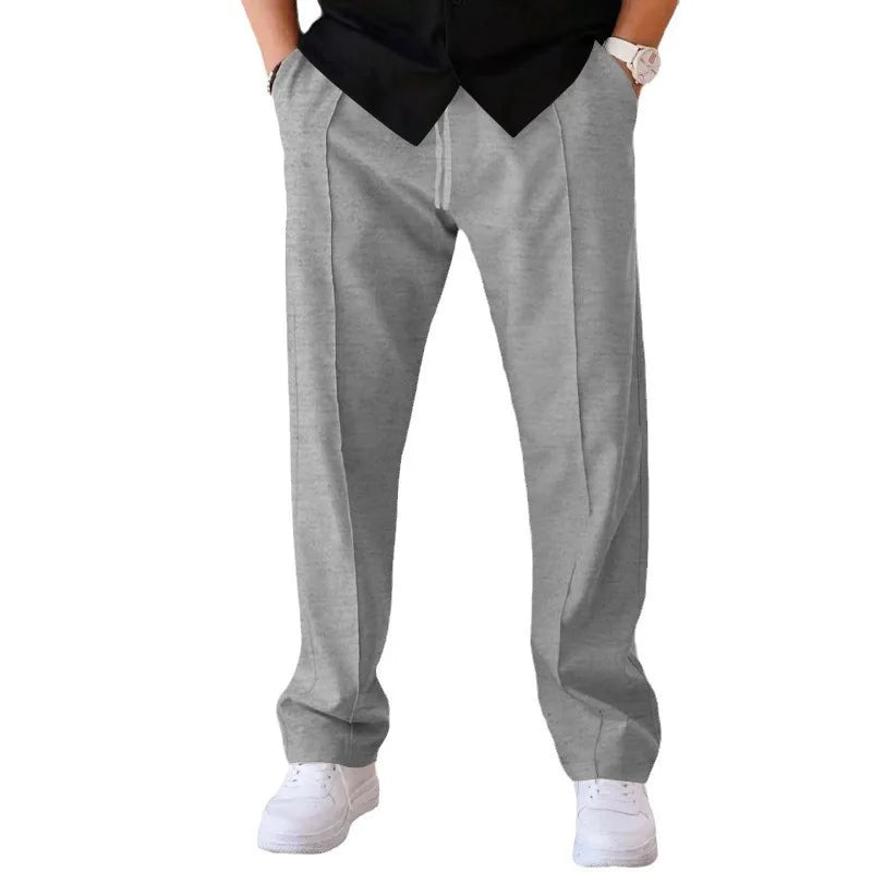 2025 New Thin Pants Men's Spring/Summer Loose Straight Leg Sports Casual Pants American Oversize Long Leg Pants