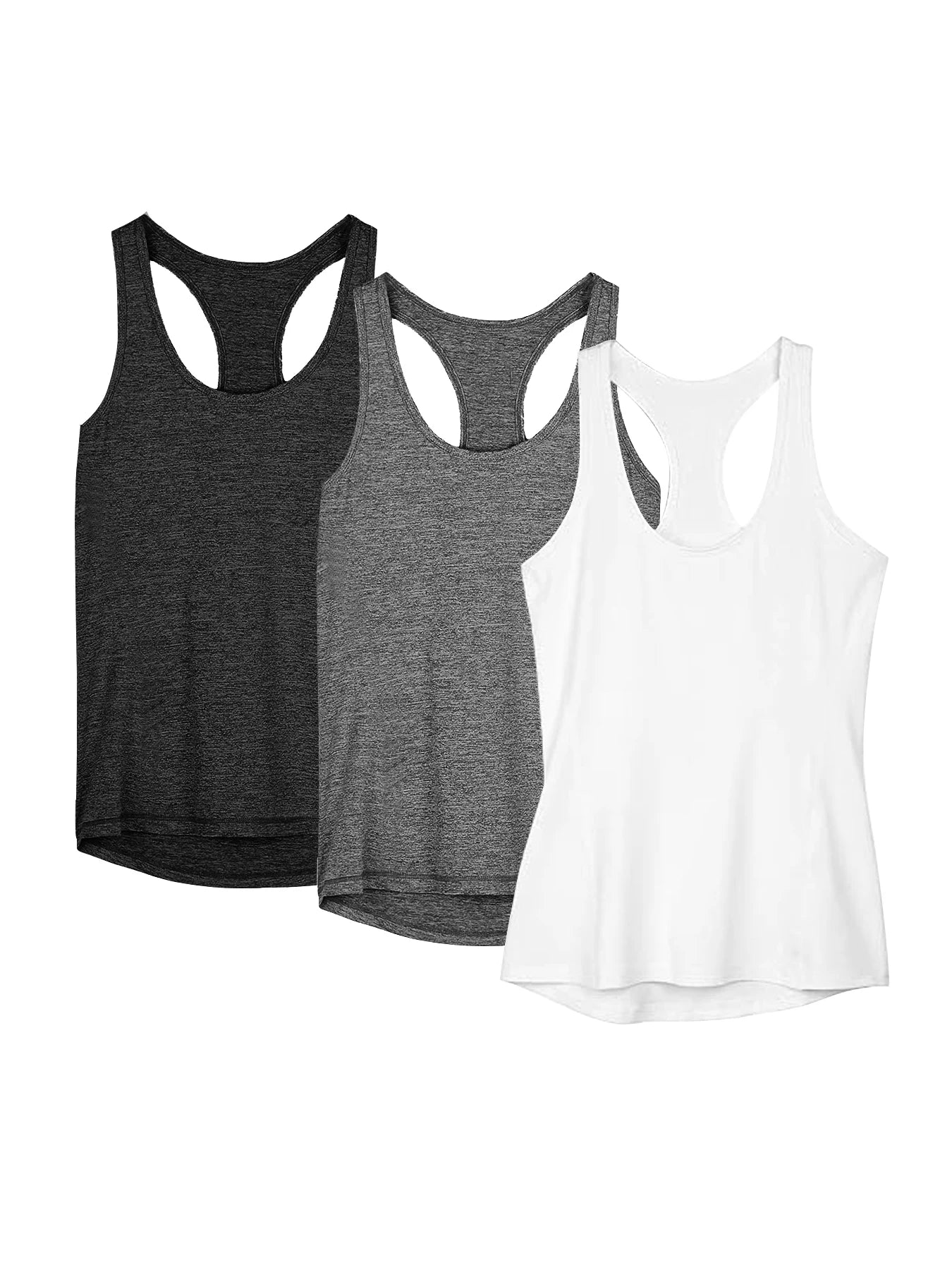 3 Pcs Women Sport tank Tops Loose Yoga Tops Quick Dry Workout Sport Tops For Women Fitness Sport Yoga Shirt