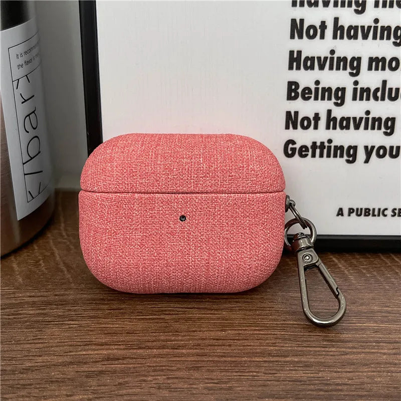 Luxury Case For Airppods Pro 2 PU Fabric AirPods Pro 2022 airpod 3 Earphone Accessories With Buckle for Airpods Pro 2nd Cases