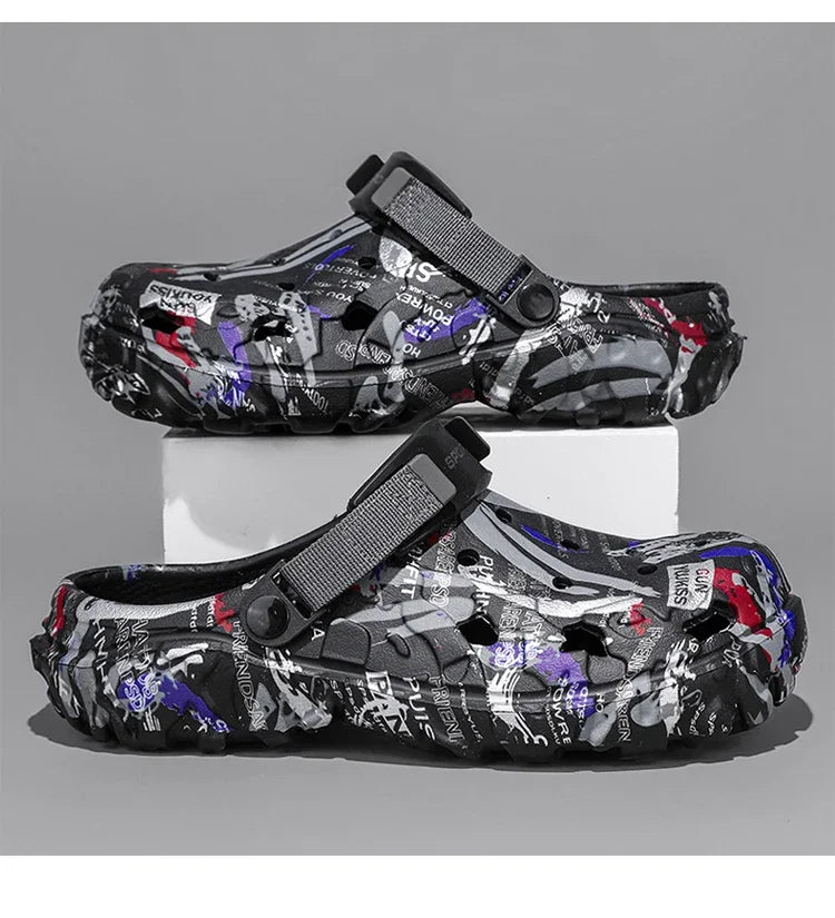 Summer Men Slippers Camouflage Platform Outdoor Clogs Shoe Women Beach Sandals Male Soft EVA Indoor Home Slides Lover Flip Flops