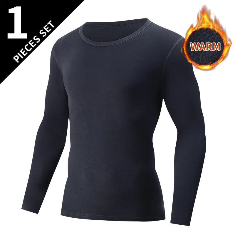 1/2/4-Piece Men's Fall/Winter Thermal Underwear Fashion Joker Long-sleeved Trousers Home Suit Youth Sports Elastic Waist Pants