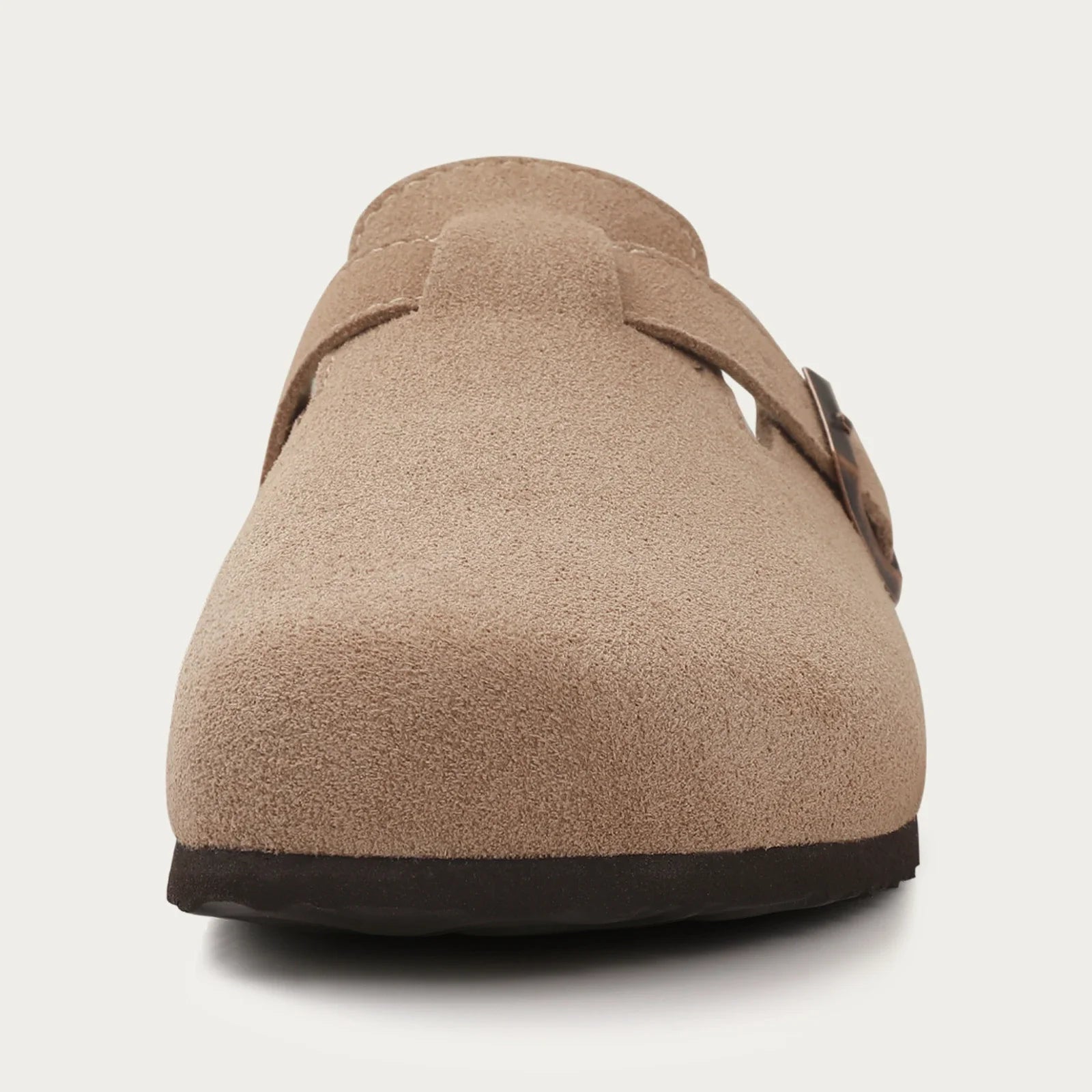 Fashion Women's Suede Mules Slippers Men Clogs Cork Insole Sandals With Arch Support Outdoor Beach Slides Home Shoes