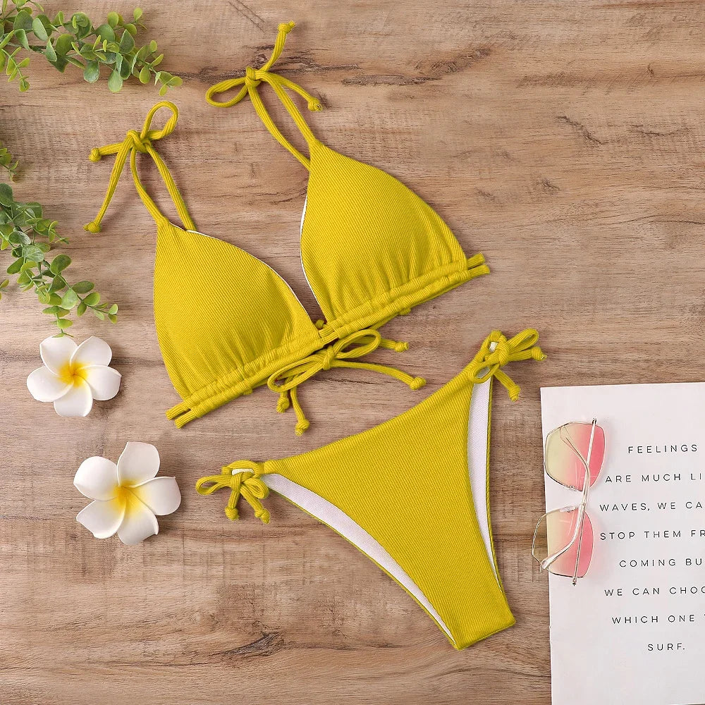 Bikini Suit Women's  Summer Beach Suit Brazil Swimsuit 2023 Sexy Women's Hot Spring Swimsuit Biquini  Ropa Mujer