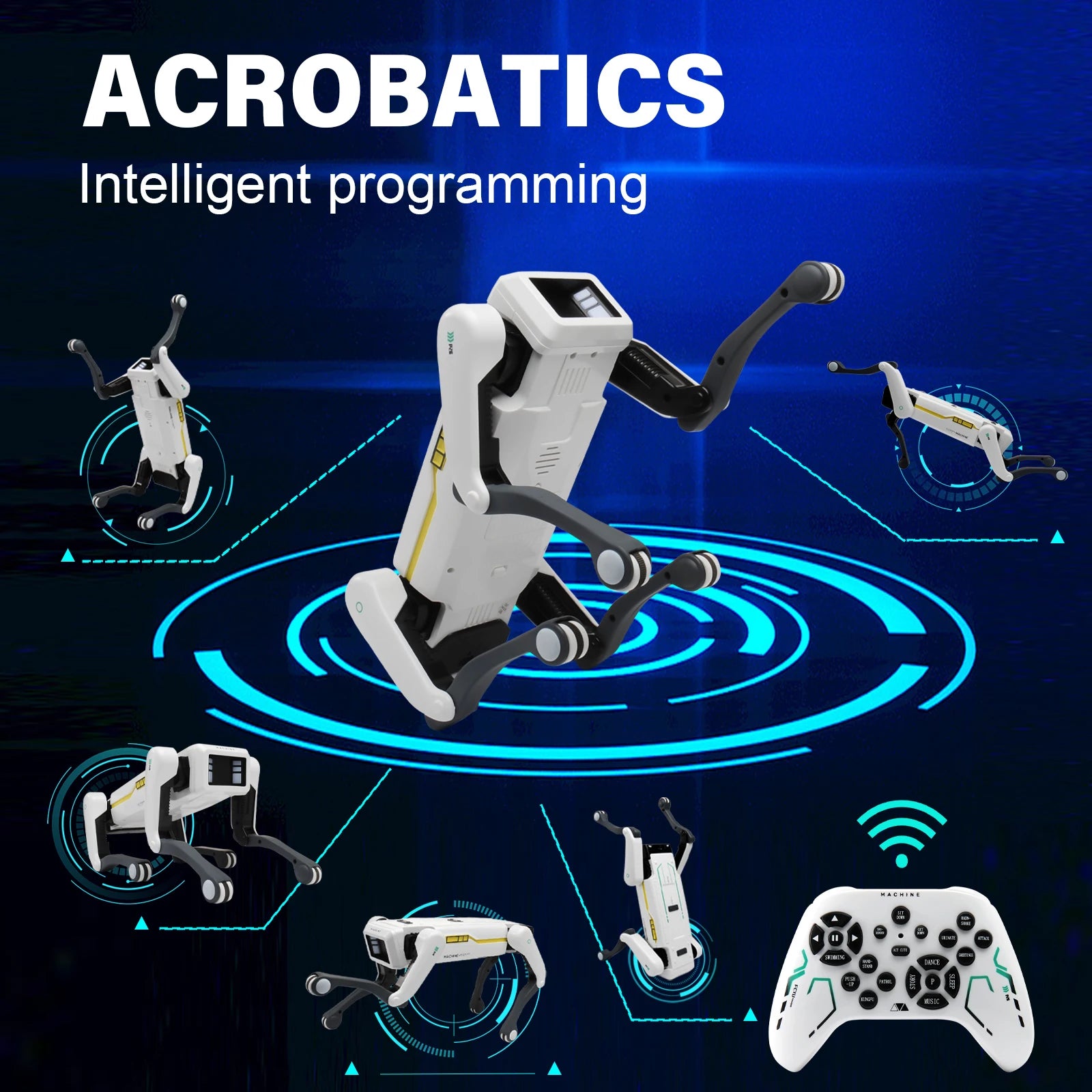 Intelligent AI RC Robot Dog Voice Dialogue APP Remote Control Programming Singing Dancing Machine Dog Kids Toys
