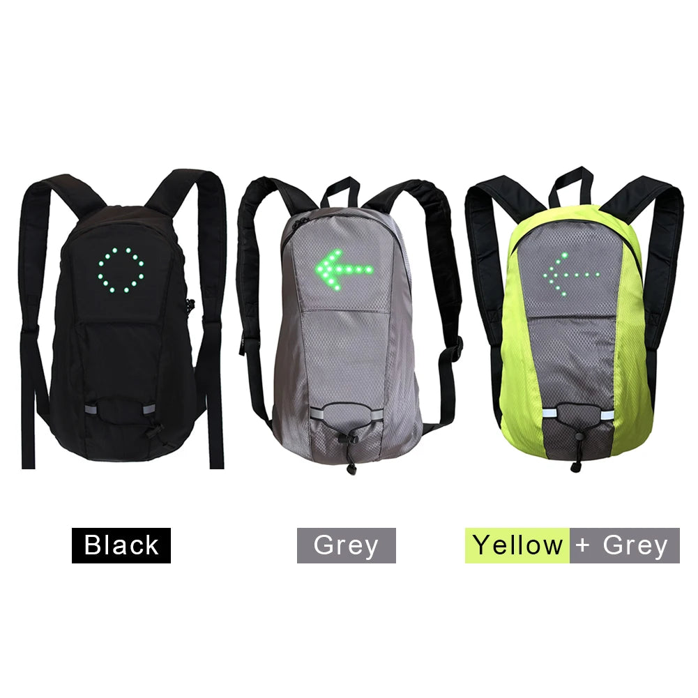 Backpacks Men Bicycle Cycling Bag Wireless Remote LED Turn Signal Light Designer Knapsack Male Rucksuck Men‘s Travel Backpack