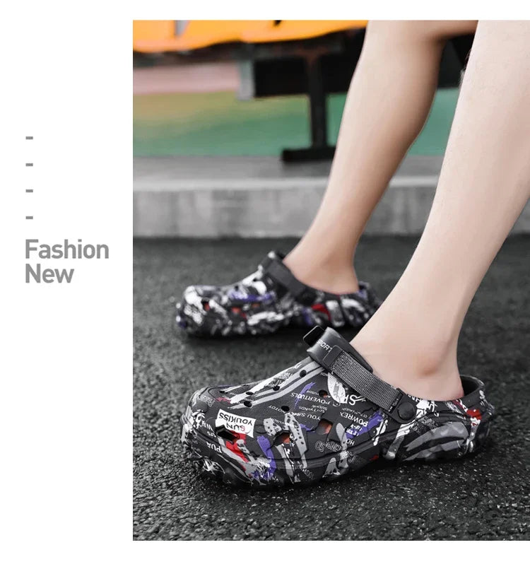 Summer Men Slippers Camouflage Platform Outdoor Clogs Shoe Women Beach Sandals Male Soft EVA Indoor Home Slides Lover Flip Flops