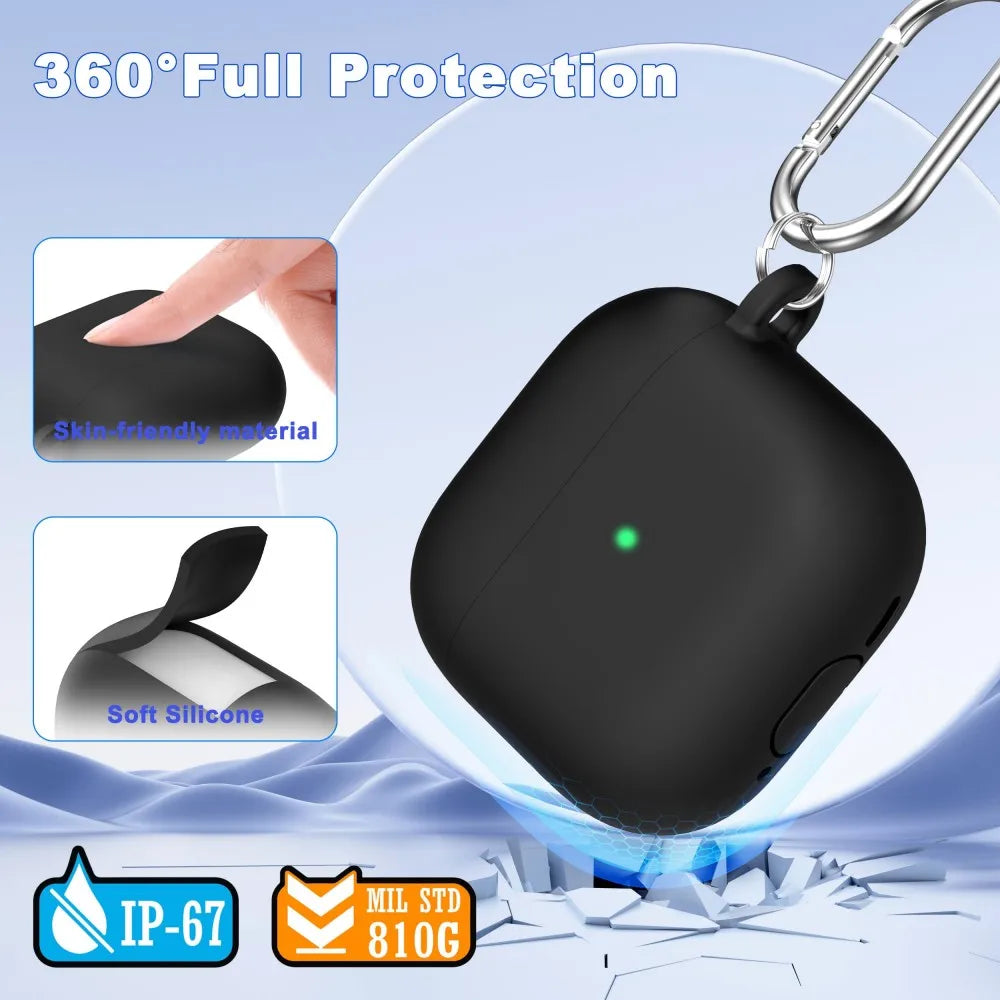 New For Airpods 4 Case Silicone Earphone Case with Active Noise Cancellation Shockproof Protective Case for Apple Airpods 4 2024