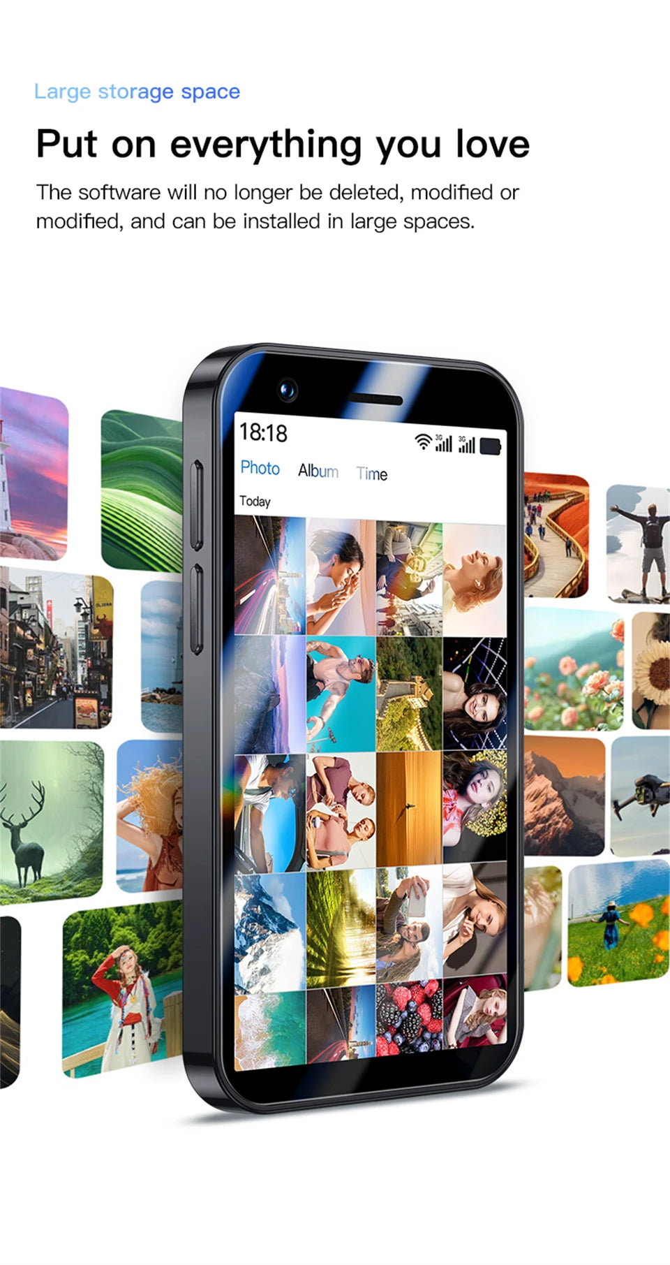 SOYES P70 Pro Max Mini Android8.1 Smartphone 3.0 Inches 2000mAh Face ID Dual SIM Standby Play Store 3G Little Phone