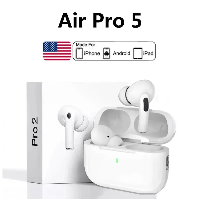 For Original AirPods Pro5 pro 5C-type Wireless Headphone Bluetooth Earphone e In Ear Tws GamingSports Headphones Air Smartphones