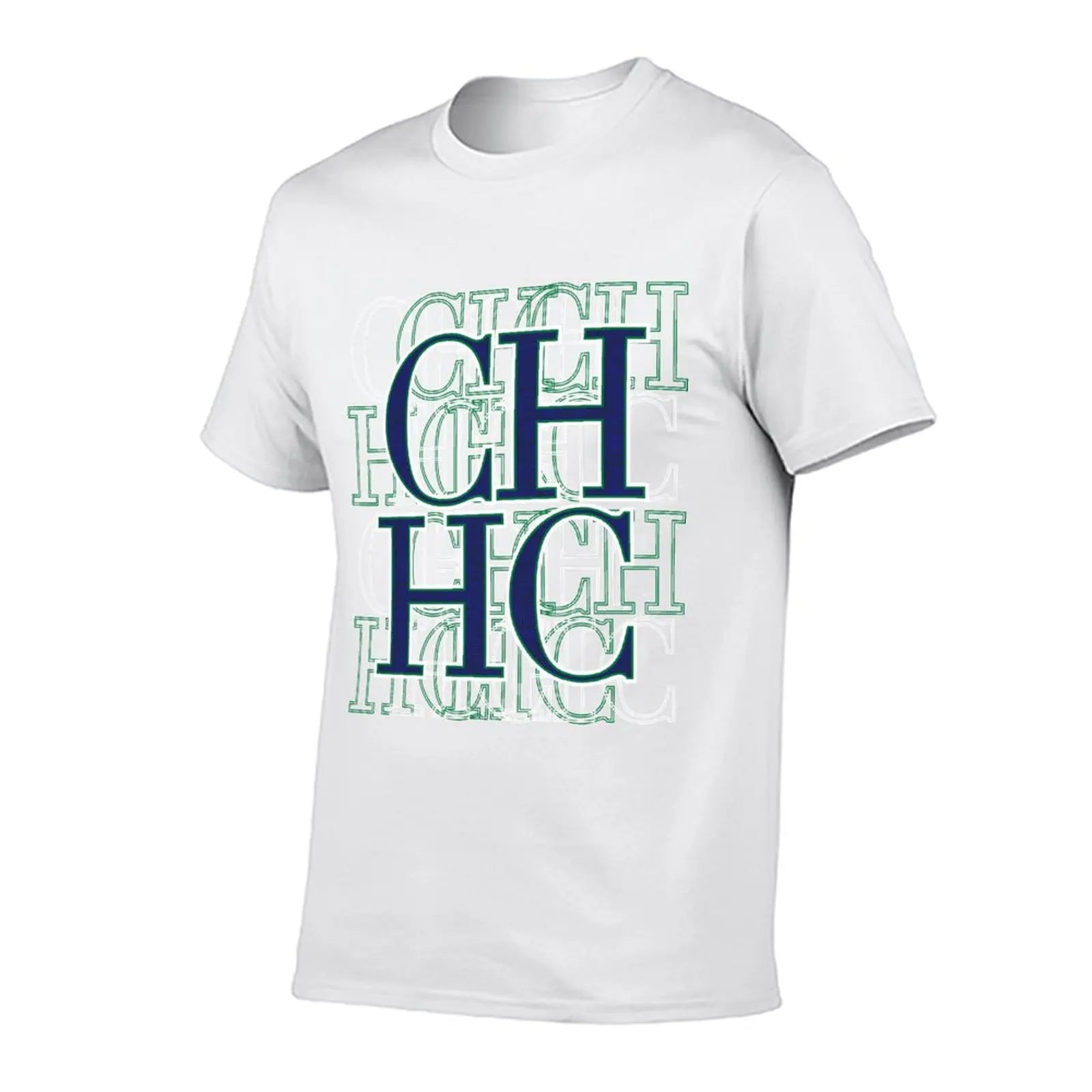 CHCH 2024 Summer New European and American Pure Cotton Short-sleeved Printed Crew Neck T-shirt