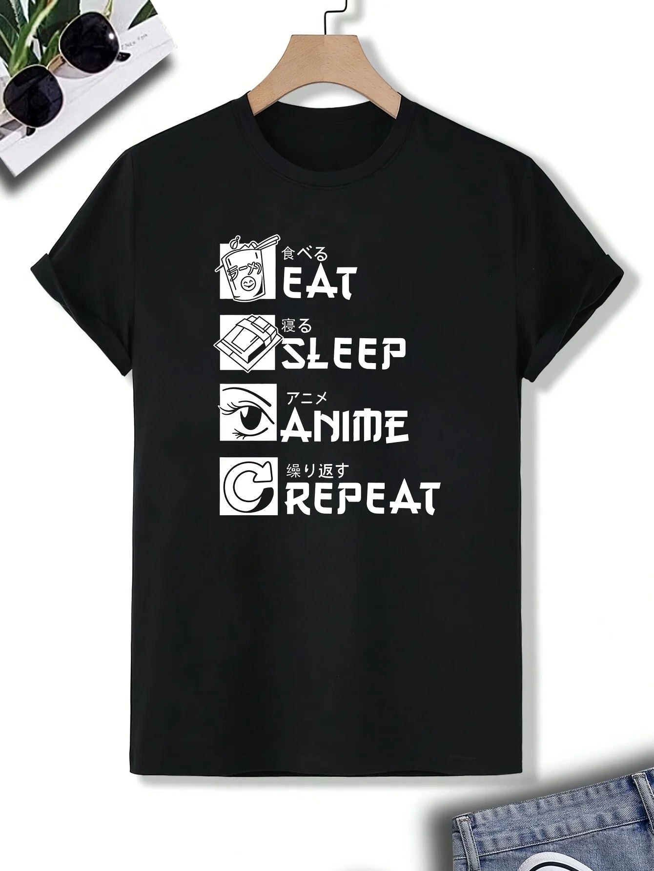 Vibrant Anime Fan Tee Soft Breathable Short Sleeve Crew Neck Relaxed Fit Summer Outdoor Essential Casual Creative Graphic Print