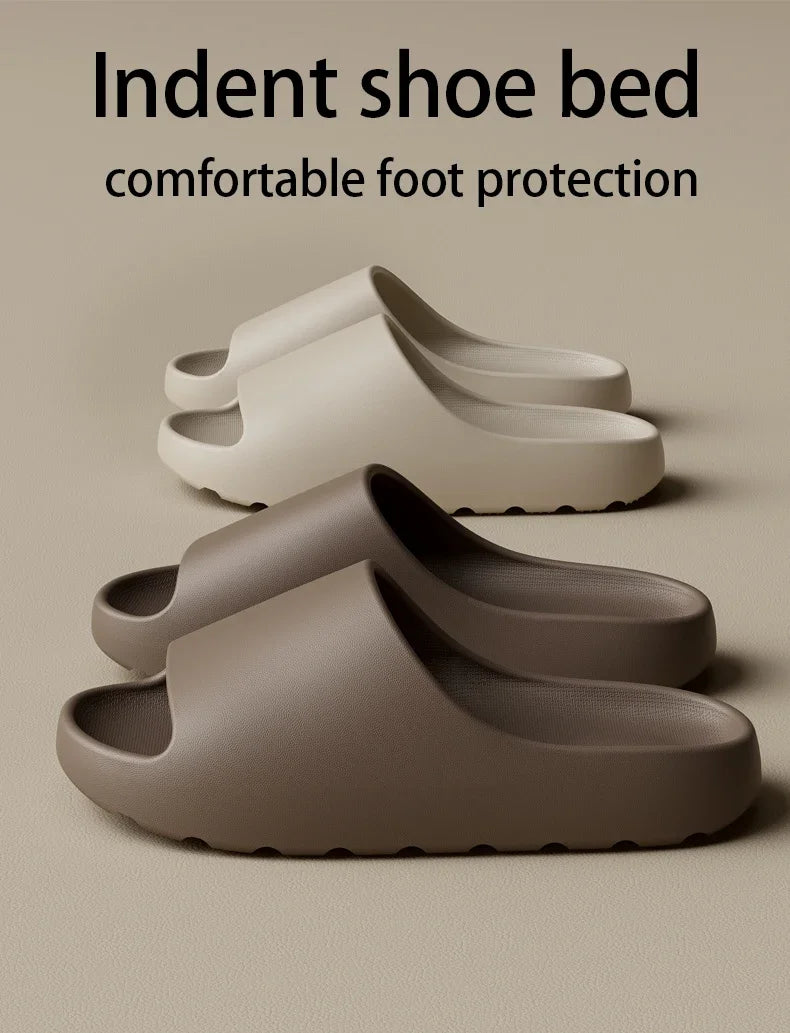 1Pair Coconut Slippers Feel like Stepping on Shit Thick-soled Sandals Summer New Non-slip Wearing Sandals