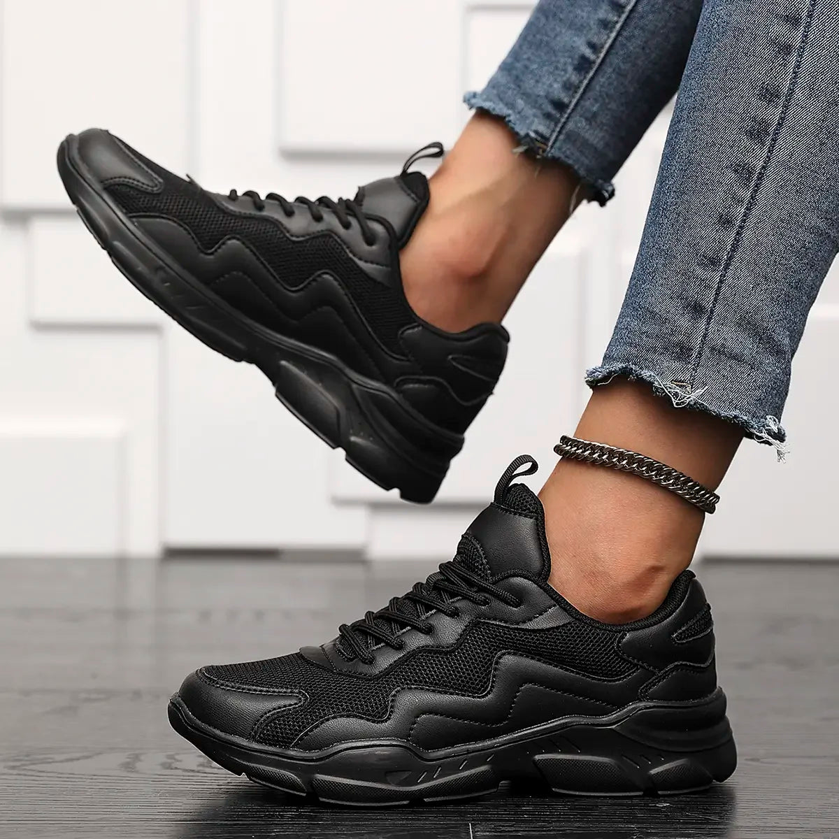 Sneakers Women Shoes Women lightweight mesh breathable versatile casual shoes black sneakers for men and women