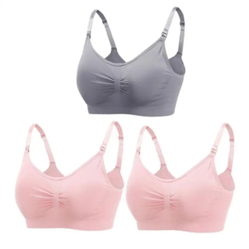 3pcs/Set High Quality Maternity Nursing Bras Cotton Breastfeeding Pregnant Underwear Seamless Large Size Breathable Bra Push Up