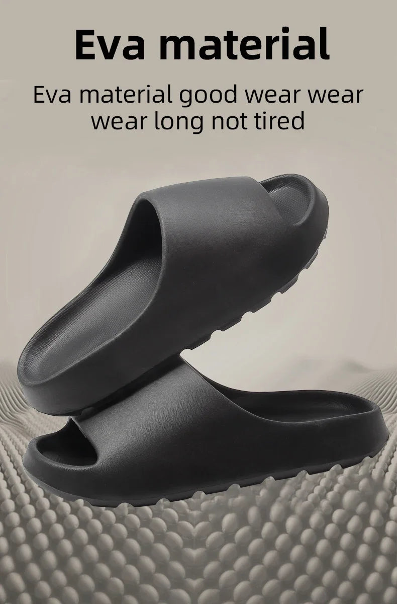 1Pair Coconut Slippers Feel like Stepping on Shit Thick-soled Sandals Summer New Non-slip Wearing Sandals