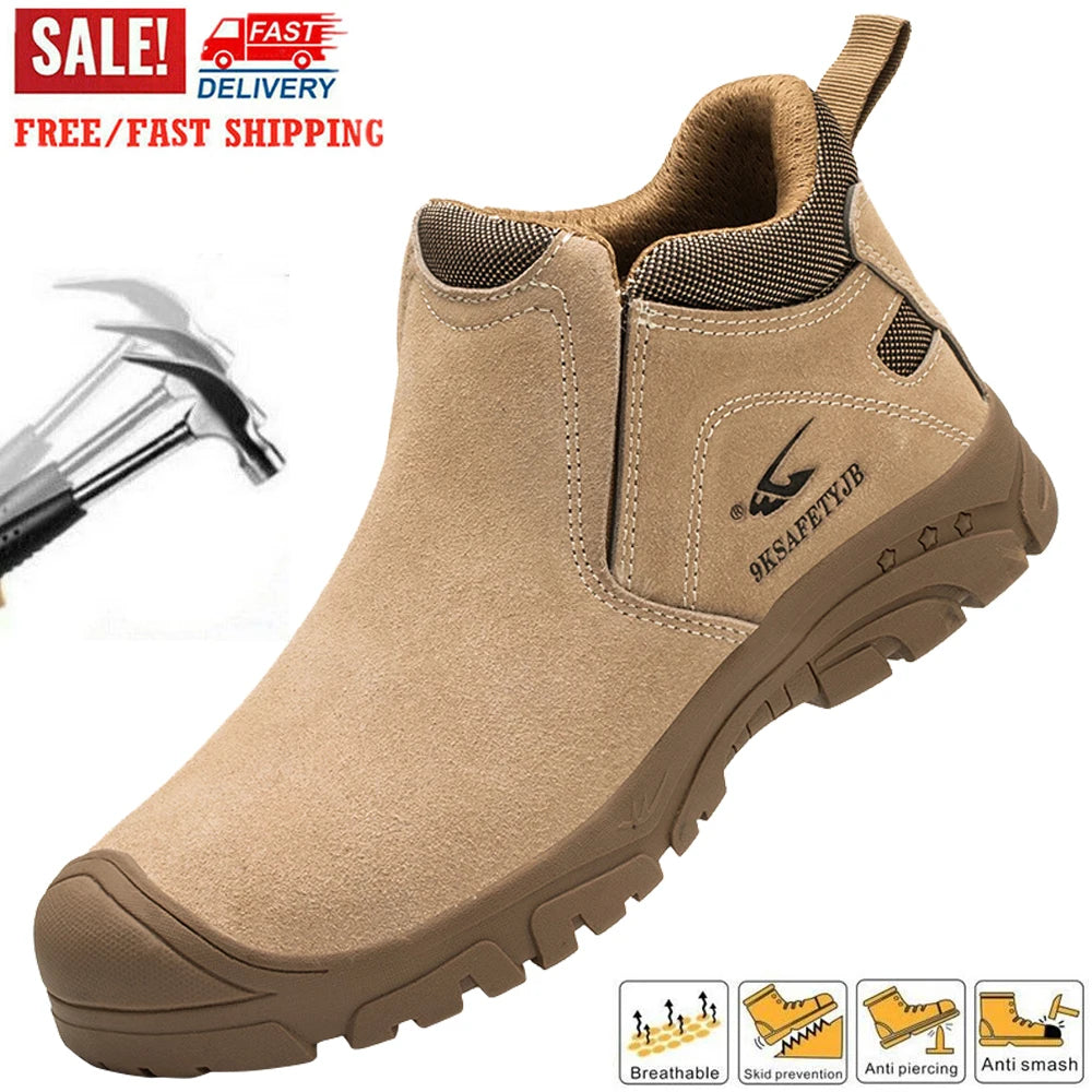 Composite Toe Light Weight Safety Shoes Comfortable Soft Work Sneakers Wear-resisting Anti-Puncture Low Top Casual Walking Shoes