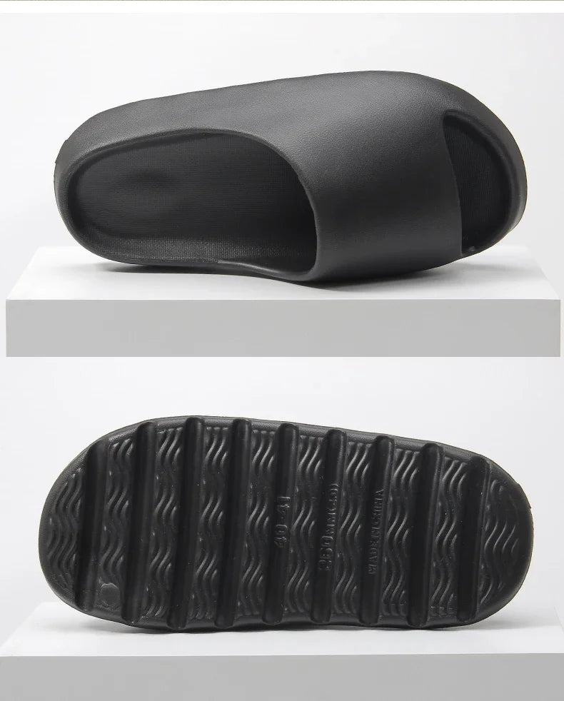 1Pair Coconut Slippers Feel like Stepping on Shit Thick-soled Sandals Summer New Non-slip Wearing Sandals