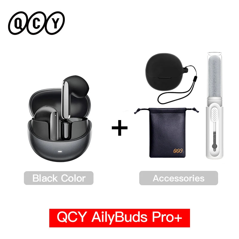 QCY HT10 AilyBuds Pro+ ANC Bluetooth Wireless Earphone Adaptive AI Audio Hi-res LDAC Earbuds ANC dual Connection Headphone