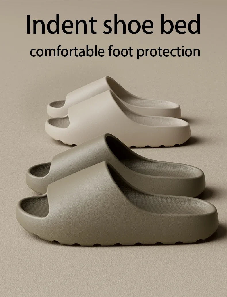 1Pair Coconut Slippers Feel like Stepping on Shit Thick-soled Sandals Summer New Non-slip Wearing Sandals
