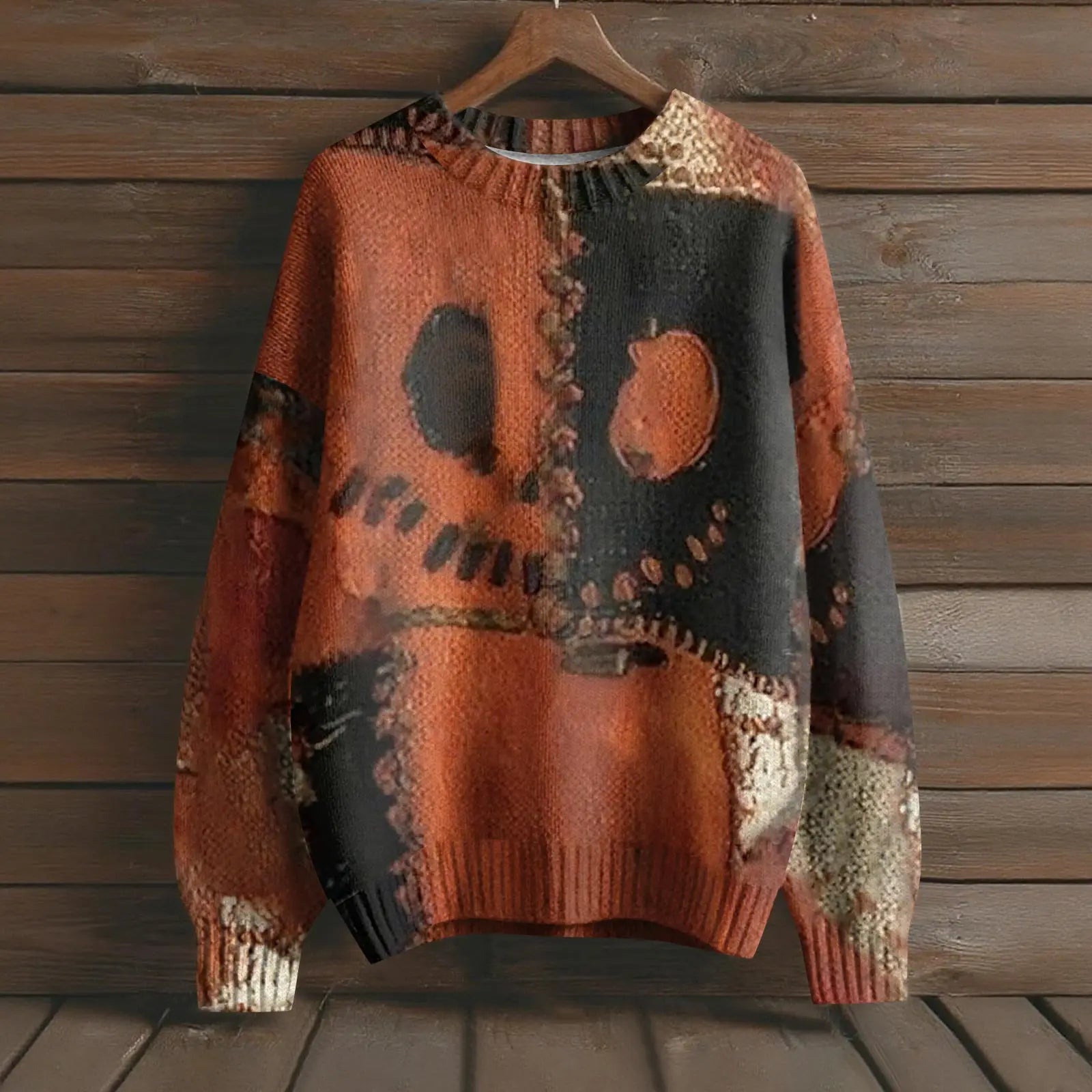 Long Sleeve Pullover Sweaters For Women O Neck Casual Cute Printing Knit Oversized Sweater Winter Clothes Woman Pulls Femmes