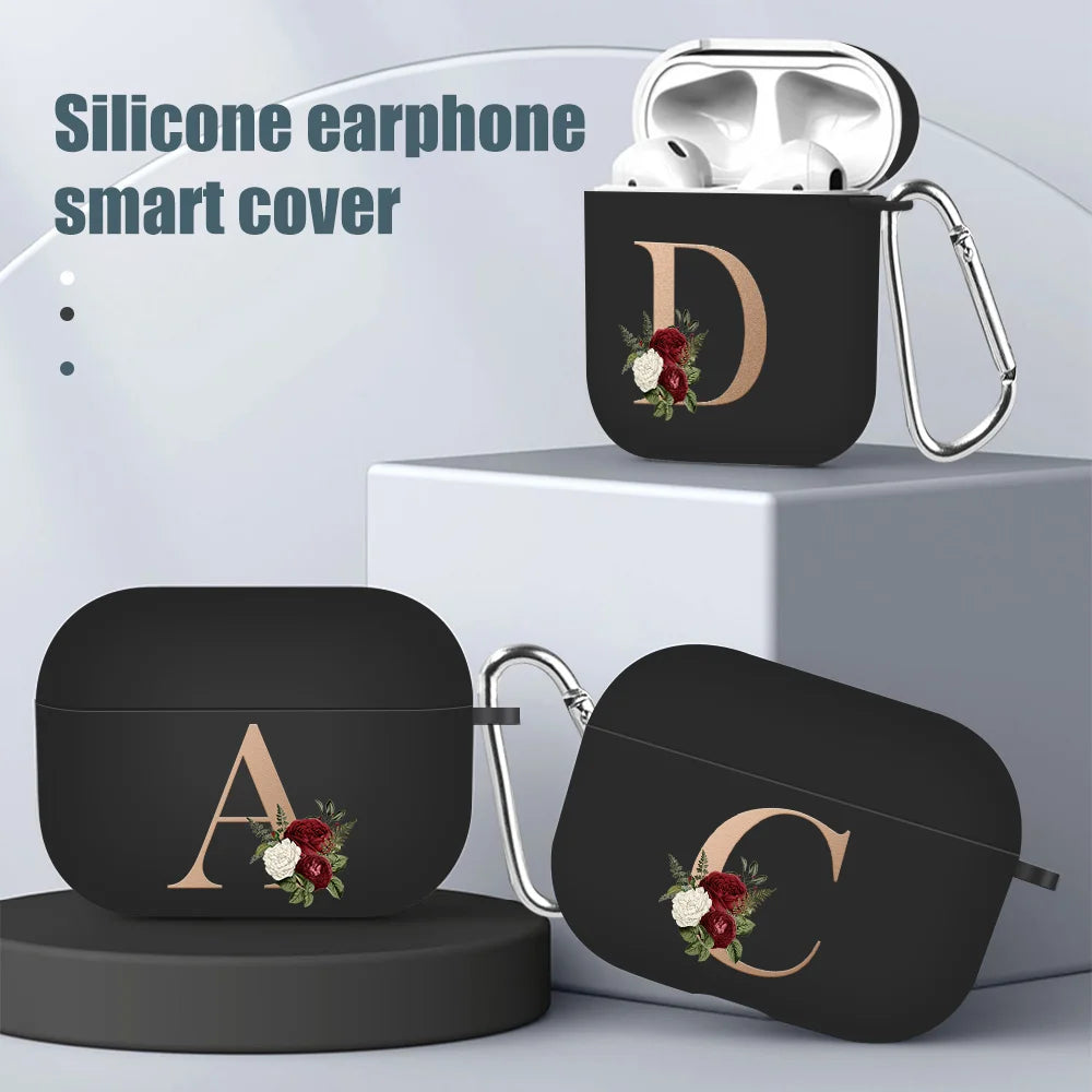 For Airpods Pro 2 USB C Case Silicone Letters Earphone Case For Apple AirPods  4 2nd Generation Pro2 Funda Headset Sleeve Case