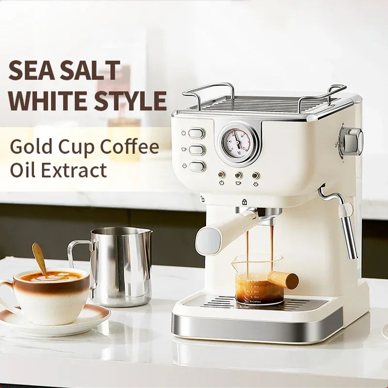 20 Bar Electric Coffee Machine Italian Semi-automatic Professional Expresso Coffee Maker Office Small Coffee Machines 220V