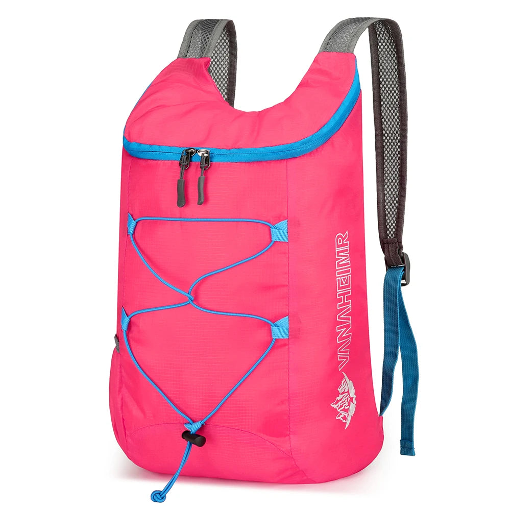 10L Outdoor Climbing Cycling Travel Knapsack Splashproof Folding Hiking Daypack Ultralight Camping Hiking Backpack for Men Women