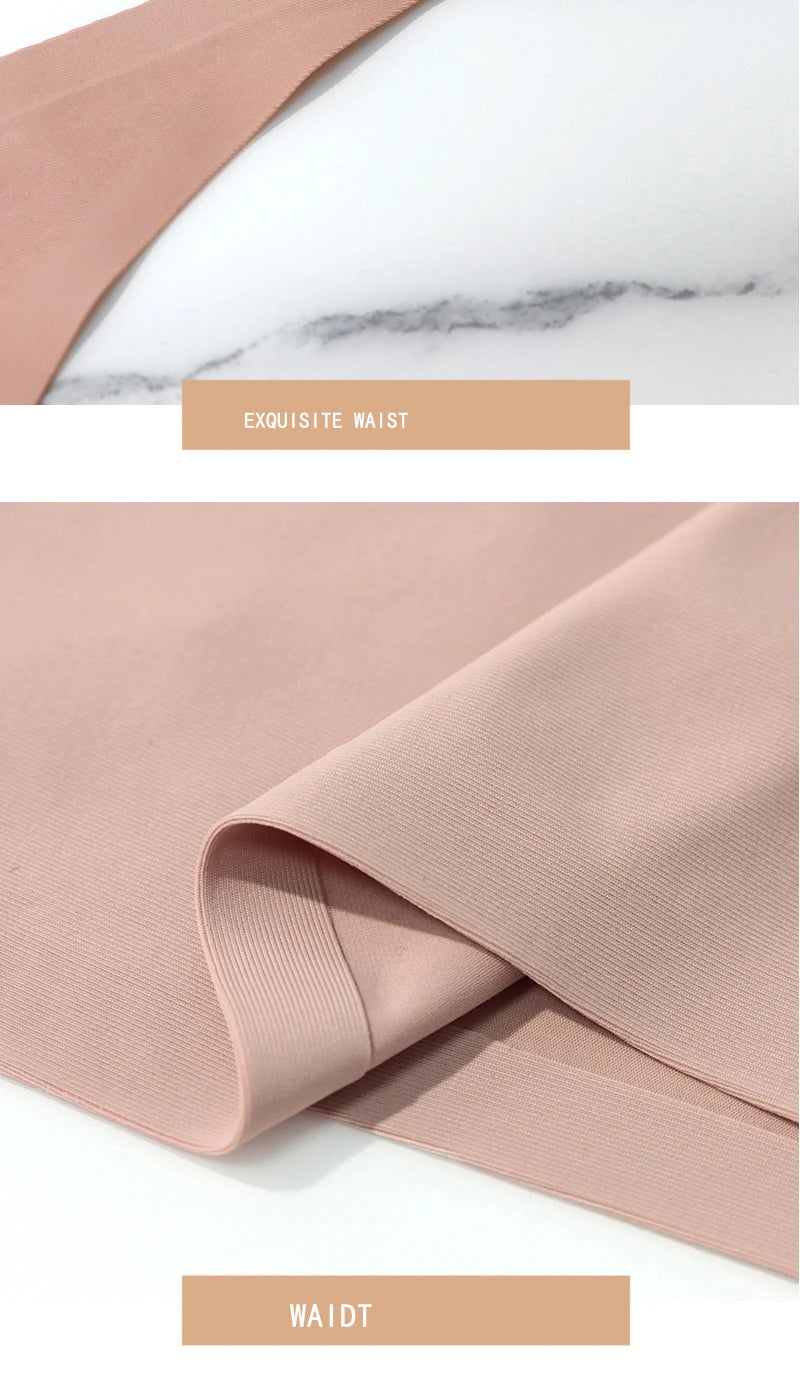 Ice Silk Seamless Panties For Women Soft Thin Band Thongs Woman Satin Underwear Female Bikini Panties String Tangas Mujer