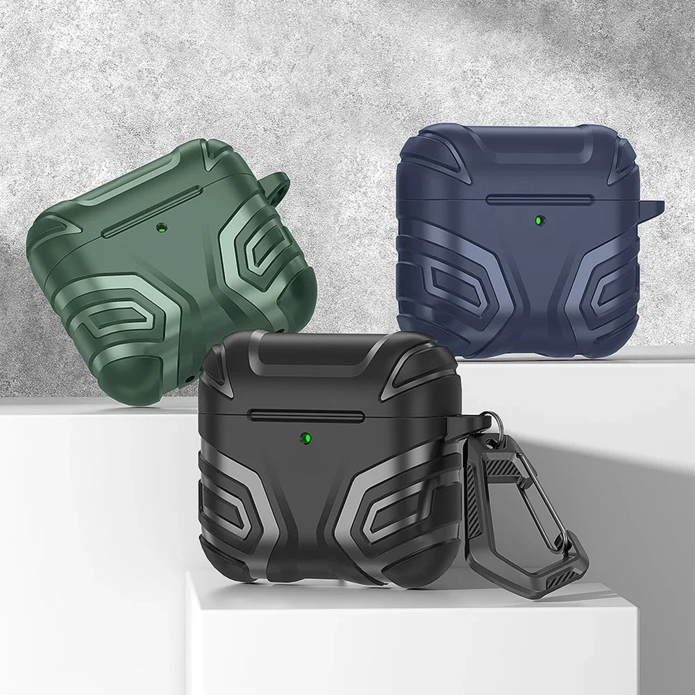 TPU Case for AirPods 4 2024 Protective Cover with Carabiner Anti-Drop Shockproof and Dustproof Design