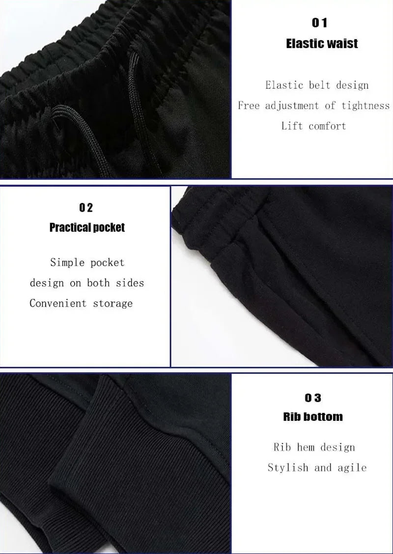 Autumn Winter Men's Casual Pants Drawstring Casual Pants Joggers Workout Running Gym Fitness Sports Trousers Streetwear