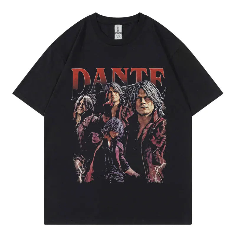 Limited Devil May Cry Game Graphic T Shirts Gothic Vintage Short Sleeve T-shirt Unisex Fashion Casual Loose T-shirts Streetwear